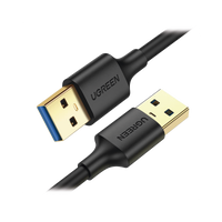 Cable USB-A 3.0 a  USB-A 3.0 / 1 Metro / Macho a Macho / Conector Niquelado / Núcleo de Cobre Estañado / Blindaje Múltiple / Velocidad 5Gbps / No Requiere Controlador / Compatible con USB2.0 Y USB 1.1