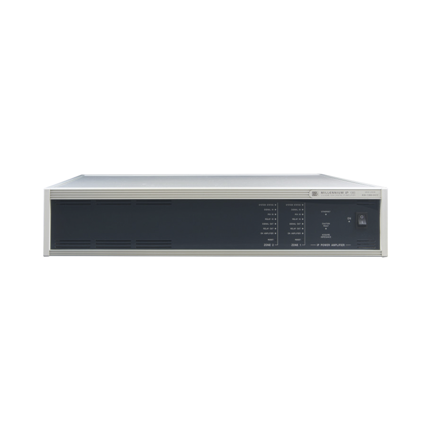 ETAPA DE POTENCIA DIGITAL 2x500W 100V  MILLENNIUM IP CON CONECTIVIDAD IP LAN, SUPERVISON, CALIDAD DE SONIDO HQ PARA 2 ZONAS, EN FORMATO RACK 2U