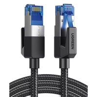 Cable Ethernet Cat8 CLASSâ? F/FTP Redondo con Malla de Nylon 2 Metros