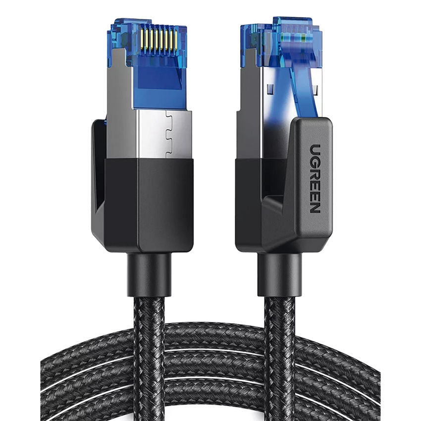 Cable Ethernet Cat8 CLASSâ? F/FTP Redondo con Malla de Nylon 2 Metros