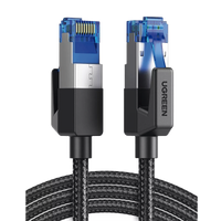 Cable Ethernet Cat8 CLASSâ? F/FTP Redondo con Malla de Nylon 5 Metros