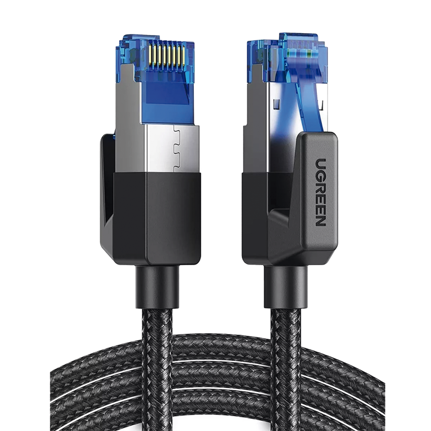 Cable Ethernet Cat8 CLASSâ? F/FTP Redondo con Malla de Nylon 5 Metros