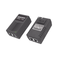 Adaptador de pared / Inyector PoE / 24 Vcc / 1 A / Controlado por chip IC / Protección contra OV, OC, SC, UV/  Fácil de instalar