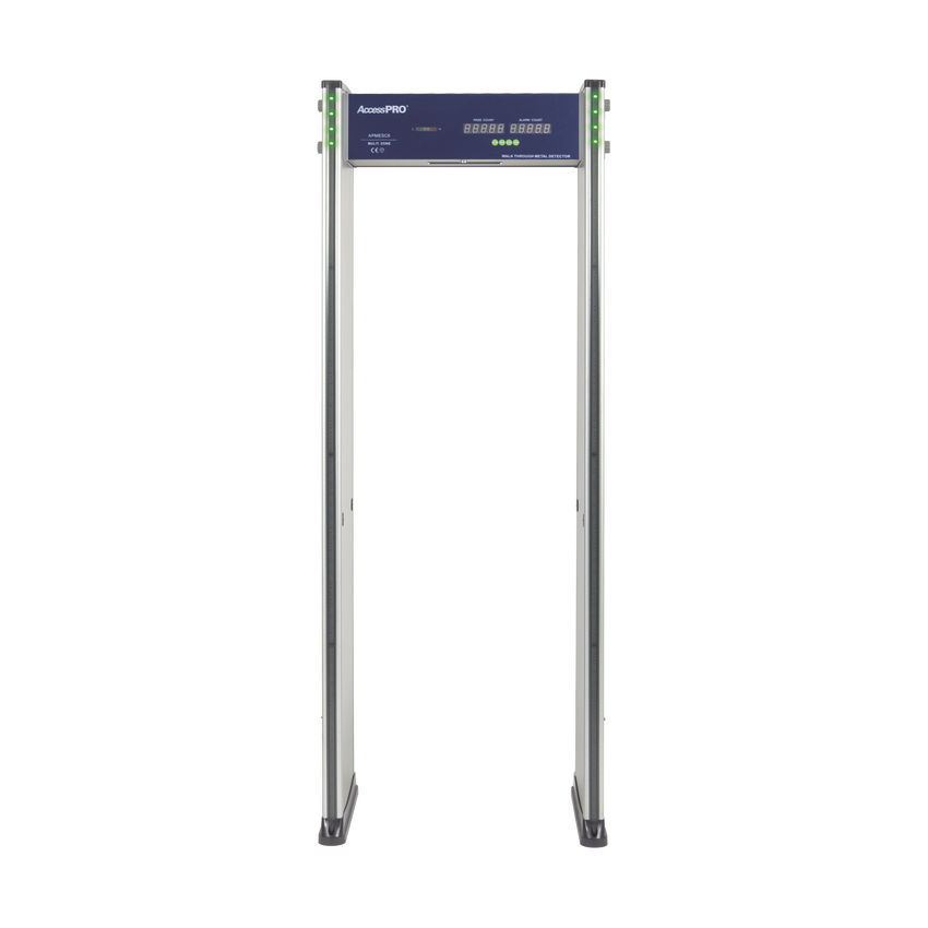 Detector de metales de 6 zonas/ Uso en Interior/ Contador de alarmas y Personas