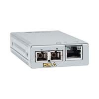 Convertidor de medios Gigabit Ethernet a fibra óptica, conector SC, multimodo (MMF), distancia de 220 hasta 500 m, con fuente de alimentación multi-región