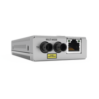 Convertidor de medios Fast Ethernet a fibra óptica, conector ST, monomodo (SMF), versión TAA (Trade Agreement Act)