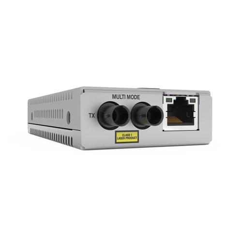 Convertidor de medios Fast Ethernet a fibra óptica, conector ST, monomodo (SMF), versión TAA (Trade Agreement Act)