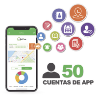Licencia para realizar checadas de asistencia desde Smartphone (APP) con envío de fotografía y ubicación por GPS / Compatible con BIOTIMEPRO / Licencia para 50 usuario