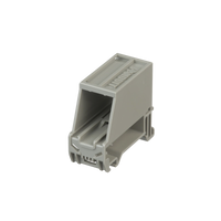 Adaptador de 1 Puerto, Para Conectores Tipo Mini-Com, Blindado, Montaje en Riel Din Estándar de 35mm, Color Gris Internacional