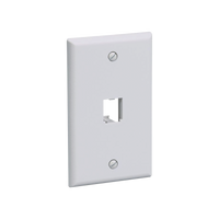 Placa de Pared Vertical Clásica, Salida Para 1 Puerto Mini-Com, Color Blanco