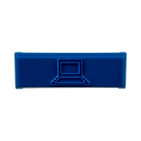 Paquete de 100 Iconos de Datos de Instalación a Presión, Para Jacks Mini-Com de Panduit, De Plástico, Color Azul