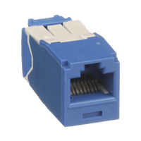 Conector Jack RJ45 Estilo TG, Mini-Com, Categoría 6A, de 8 posiciones y 8 cables, Color Azul