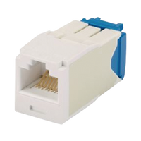Conector Jack RJ45 Estilo TG, Mini-Com, Categoría 6A, de 8 posiciones y 8 cables, Color Marfil