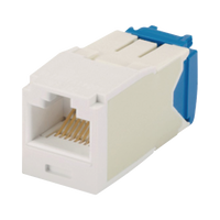 Conector Jack RJ45 Estilo TG, Mini-Com, Categoría 6A, de 8 posiciones y 8 cables, Color Blanco