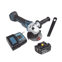 Mini esmeril Inalámbrico de 4-1/2 " 8.500 rpm, Incluye 1 bat. li-ion 18v/5.0 a.h y Cargador