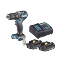 Rotomartillo/Taladro Inalámbrico SIN CARBONES, Broquero de 1/2", 1,700 RPM, 18V, Torque: 42 N.m C/2 Bat. (1.5Ah) y Cargador.
