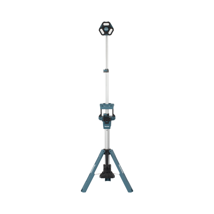 Lampara con Torre para Iluminación Inalambrica con tres Cabezales Multidireccionales , se extiende hasta 2.2 metros, Utiliza batería LXT® Litioâ??Ion de 18V.