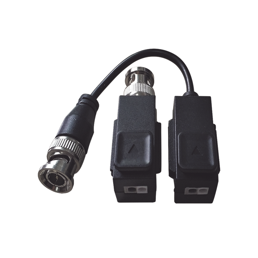 Kit de Transceptor (Balluns) TURBOHD con Boton Push / Hasta 8 MP (4K) / 100% Cobre / Soporta HD-TVI / AHD / CVI / CVBS / Audio por Coaxitron / Datos para Menu de Configurar de Cámaras