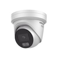 Turret IP 8 Megapixel (4K) / Lente 2.8 mm / Dual Light (40 mts IR + 40 mts Luz Blanca) / DARKFIGHTER S / Exterior IP67 / Microfono Integrado / WDR 130 dB / 4 Analíticos: AcuSense, Deteccion Facial, Conteo de Personas por Cruce y Zona