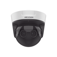PanoVu Series / Vista Panorámica 180° / 8 Megapixel en Total / 4 Lentes 2.8 mm (2 Megapixel) / 20 mts IR EXIR / Exterior IP67 / IK10 / 12 Vcc / PoE+ / MicroSD