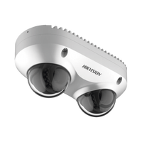 PanoVu Series / Lente Dual de 4 Megapixel / 2 Lentes Fijos de 2.8 mm / Recomendado para Pasillos o Esquinas / IP67 / IK10 / PoE / WDR 120 dB / 10 mts IR / Entrada y Salida de Audio y Alarma / MicroSD