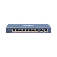 Switch PoE+ / No Administrable / 7 Puertos 10/100 Mbps 802.3 af/at (30 W) / 1 Puerto 10/100 Mbps Hi-PoE (90 W)  / 2 Puertos 1000 Mbps Uplink / Modo Extendido hasta 300 Metros / 110 Watts