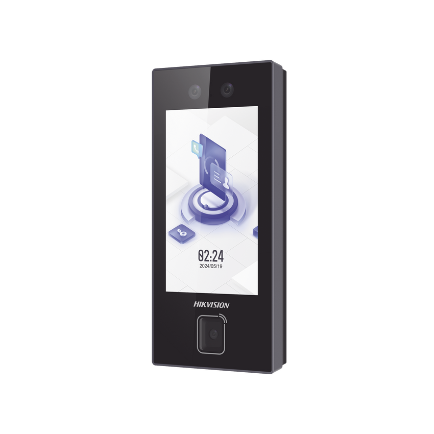 Terminal Facial Min Moe con LECTOR DE QRs FISICO Ultra Rápido  y Tarjetas MIFARE / 3000 Rostros / Pantalla 4.5" / Administrable en la Nube con HikConnect Teams  / Exterior IP65  / PoE / WiFi / HIK-IA