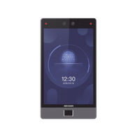 Terminal Facial Min Moe 8" Touch con Lector de Huellas / Delgada y Estética / PoE / 100,000 rostros / Exterior IP65 / Función de Videoportero y Lectura de Códigos QR / Lectura de tarjetas / HIK-IA