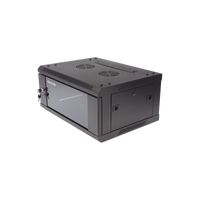 Gabinete para Montaje en Pared - Piso / Puerta de Cristal Templado / Cuerpo Fijo / 4 Unidades de Rack / 19" / Fabricado en Acero