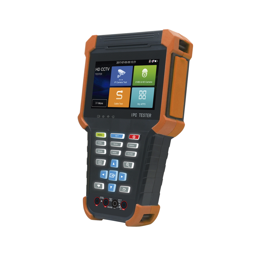 Tester de Video Profesional | Pantalla 4" Touch | Ideal para Cámaras IP/ HD (TVI, CVI, AHD y CVBS) | 4K | H.265/H.264 | PoE | WiFi | Cable Tester | Multímetro Digital | Todo en Uno para tu CCTV.