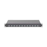 Distribuidor de Fibra Óptica, Con 12 Conectores LC Duplex (24 Fibras), Para Fibra Multimodo OM3/OM4, 1 UR