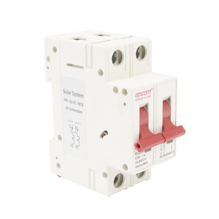 Protección Térmica/ Interruptor 2P, 20 A,  Corriente Directa  800 Vcc para Aplicación Fotovoltaica Montaje Riel DIN