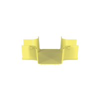Accesorio de 4 Vías Horizontal, Con Ángulos a 90º, Para Canaletas FiberRunner™ 6X4, Color Amarillo