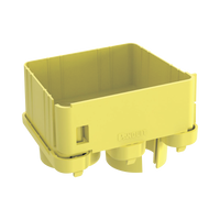 Tapa con 2 Salidas a Tubo de 1.5in (38mm), Para uso con Canaletas 4X4 FiberRunner™, Color Amarillo