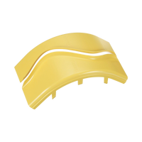 Tapa de Bajada Vertical Exterior de 90º, Para uso con Canaletas 6X4 FiberRunner™, Color Amarillo