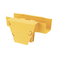 Accesorio en T con Conexión Horizontal y Bajada Vertical a 90º, Para Canaletas FiberRunner™ 4x4, Color Amarillo