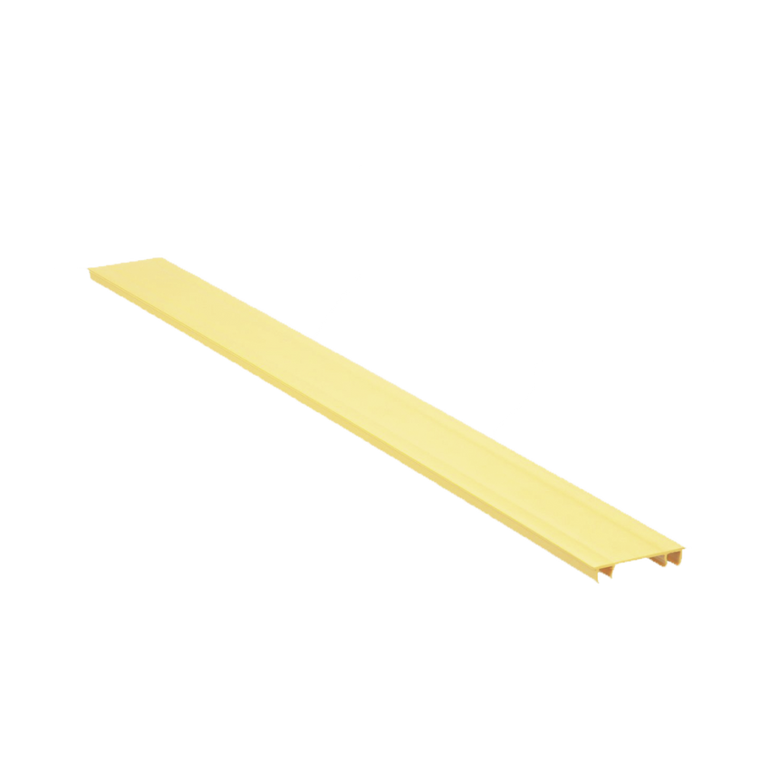 Tapa para Canaleta Ranurada Tipo H, de 2 in de Ancho, 1828.8 mm de Largo, Color Amarilo