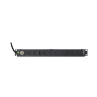 Multicontacto Horizontal (PDU) de 8 Contactos (NEMA 5-15R) Rack 19" 1UR. Voltaje Entrada/Salida: 120Vca/15A