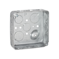 Caja Cuadrada 4 x 4"/ Profundidad 1- 1/2"/ Cuenta con 11 Entradas de 1/2" y 6 de 3/4"..