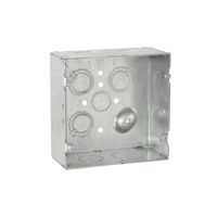 Caja Cuadrada 4 11/16" x 4 11/16"/ Profundidad 2- 1/8"/ 4 Entradas 1", 4 Entradas 3/4", 1 Entrada 1/2" y 3 TKO (1/2"-3/4").