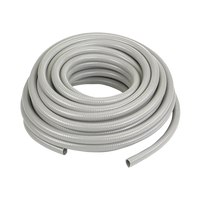 Manguera hermética flexible tipo PolyTuff no metálica, gris de 2" y 50 pies. Uso comercial/industrial.