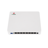 ONU Dual EPON/GPON / 8 Puertos PoE 802.3at Gigabit / Wi-Fi Doble banda 2.4 y 5 GHz /  1 Puerto SC/UPC