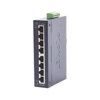 Switch Industrial No Administrable de 8 Puertos Gibabit 10/100/1000T, Diseñado para Montaje en Pared y Riel DIN