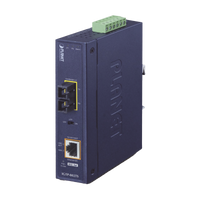 Convertidor de Medios Industrial PoE+ 1000BASE-LX a 10/100/1000BASE-T 802.3at (SC,SM) -20 km