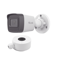 HiLook Series / Bala IP 4 Megapixel / 20 mts IR / Exterior IP67 / PoE / dWDR / Lente 2.8 mm + Caja de conexión DS-1280ZJ-XS