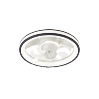 Ventilador de Techo con Luminario LED de  110 V CA 50/60 Hz /  88 W /4500 Lm / 6500 - 4 000 - 2 700 K /3 Tonos de Luz / 501 mm / 6 Velocidades / Dimeable / Color Blanco y Negro.