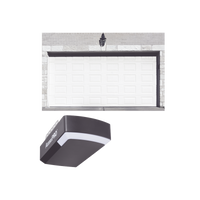 KIT COMPLETO Puerta D/ Garage 12x8 Pies / Cuadro Corto / Color blanco / Insulada / Incluye Motor FS1000APPRT / 1/2HP / Fuerte/Silencioso/Luz LED/Motor DC .