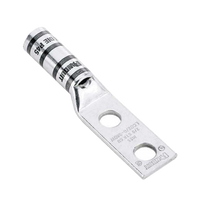 Zapata de compresión LCC6-12W-L para cal. 6 Awg, Doble barreno para tornillo prisionero de 1/2, Espaciado de orificio 44.5mm, 1 Pz