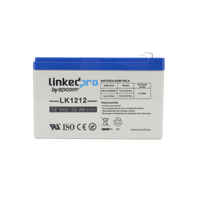 Batería 12 V / 12 Ah / UL / Tecnología AGM / Vida útil promedio de 5 años / Uso en equipo electrónico / Intrusión / Incendio/ Control de acceso / Video Vigilancia / Terminales F1 ( Incluye adaptador F2 )