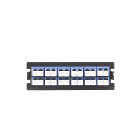 Placa acopladora para Distribuidor de Fibra Óptica LP-ODF-8024, incluye 12 acopladores LC Duplex Para fibra Monomodo